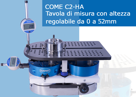 Diatest Come C2-HA Nuova tavola di misura con altezza regolabile